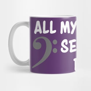 All my treble seemed so far away (white) Mug